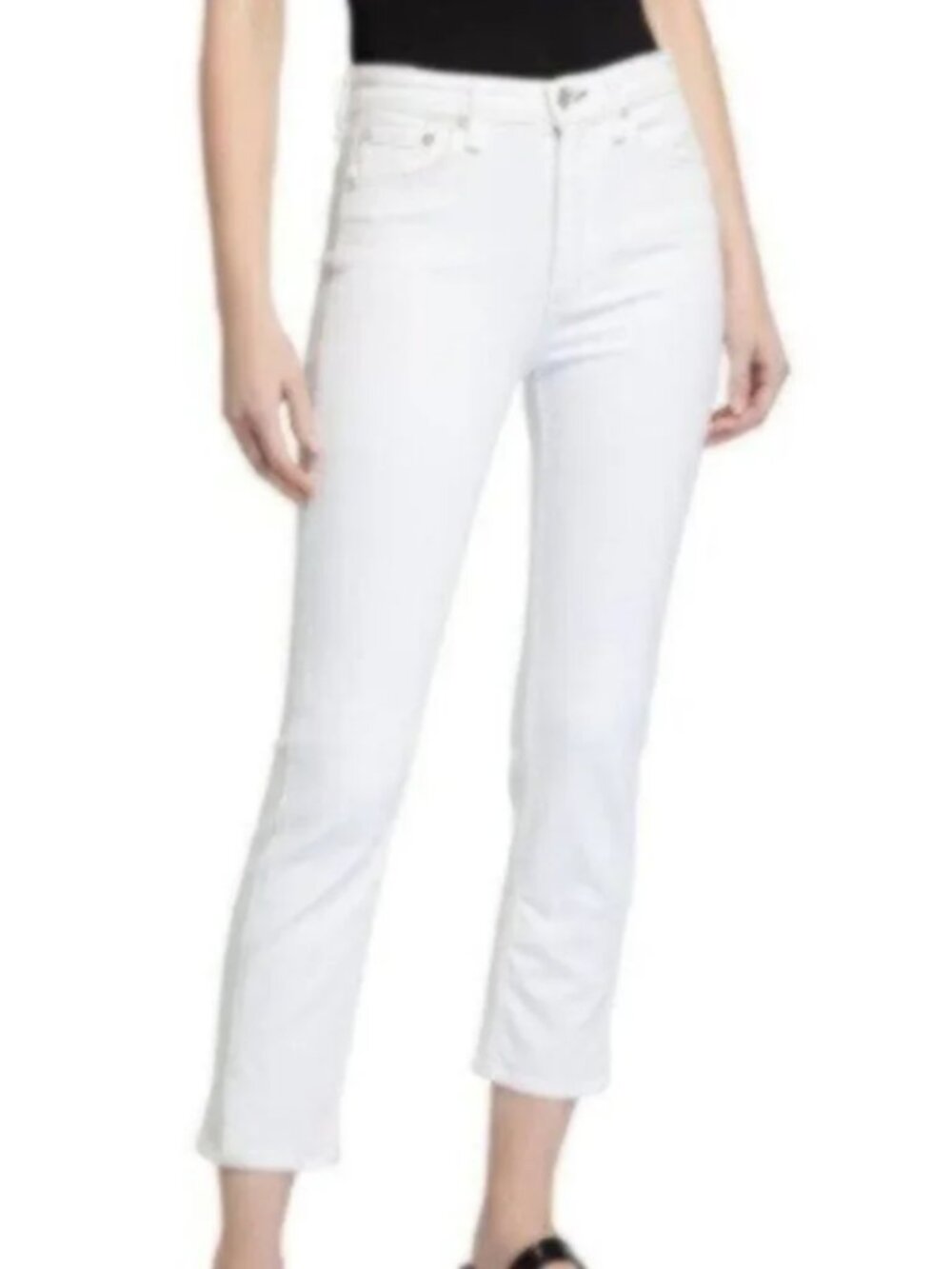 NWT Rag & Bone White High-Rise Pencil Ankle Jeans 30